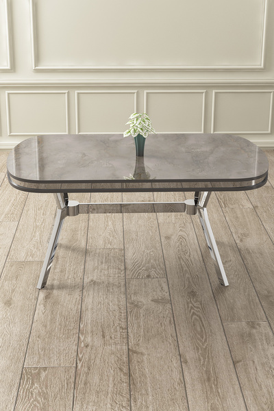 Canisa Concept Olya Serisi 90x168 Lak Panel Krom Ayak Antrasit İroni Sabit Mu...