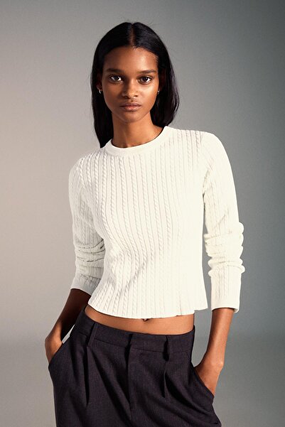 Bershka Braided chenille jumper