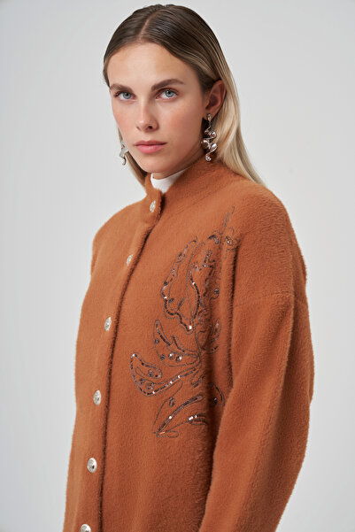 Nuss Embroidery Detail Cardigan 7007 Cinnamon