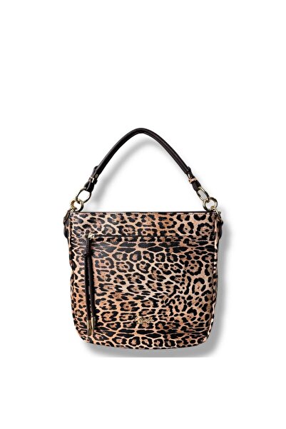 LA BOUTIQUE حقيبة ليوبارد - بني