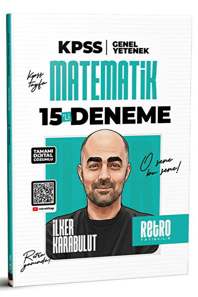 RETRO YAYINCILIK 2026 KPSS GENEL YETENEK MATEMATİK 15 Lİ DENEME TAMAMIDİJİTAL...