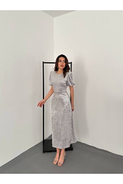 Lady Pixie Women's Midi Length Sequin Dress