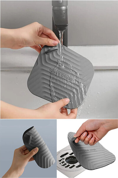 safestore Kare Kötü Koku Önleyici Silikon Mat Banyo Mutfak Lavabo Balkon Gide...