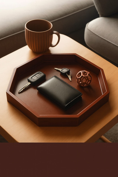 3DAKSESUAR Octagonal Key and Wallet Tray