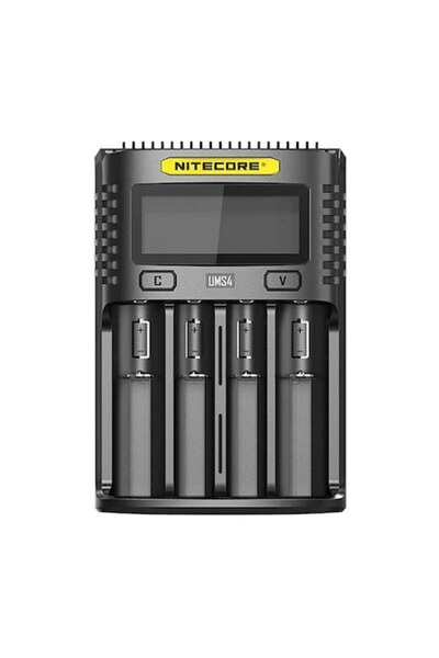 Nitecore Încărcător inteligent universal UMS4, Li-Ion/Ni-MH/Ni-Cd/LiFePO4, USB-C, QC2.0
