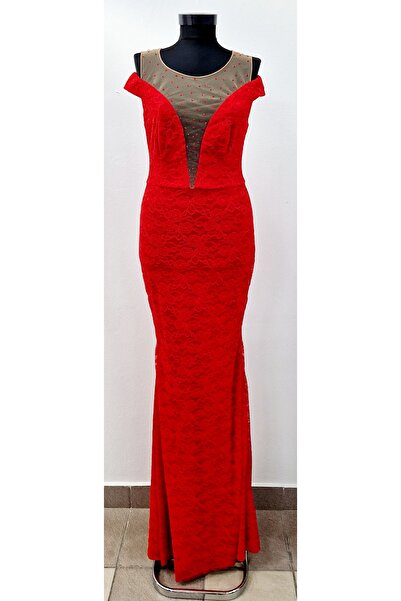 ATMOSPHRE Long red lace mermaid dress