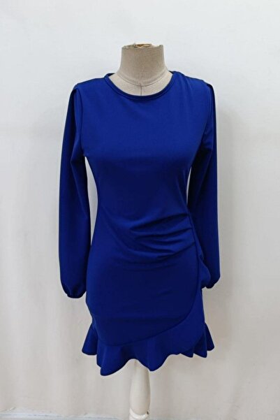 Mossta Φόρεμα από κρεπ εισαγωγής με λαιμόκοψη και φιόγκο μπροστά Saks