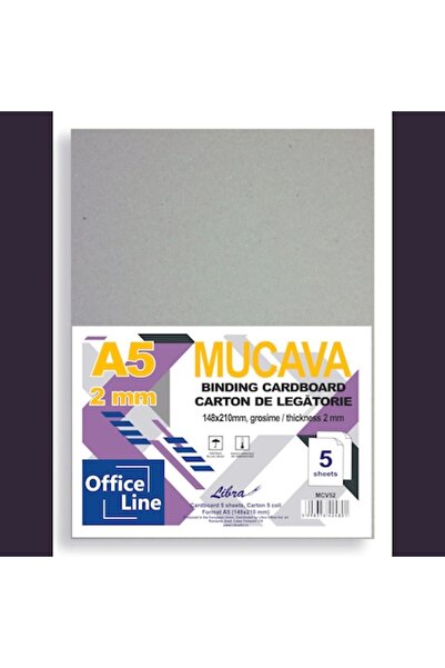 Libra Binding board / Cardboard A5 2 mm thick set of 5 sheets