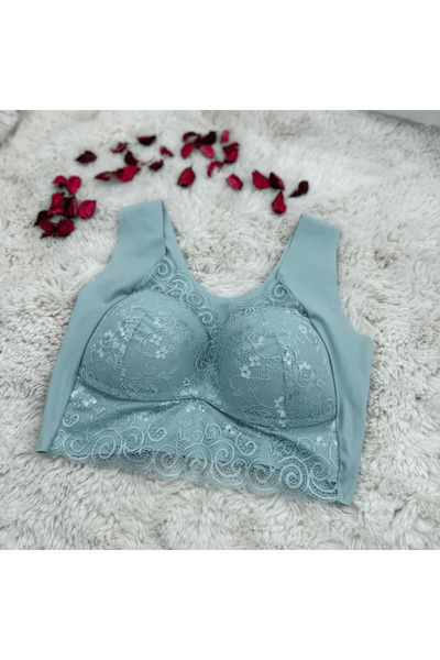 Elaram Dantelli Lazer Kesim Desteksiz Sütyen – Rahat Form & Şık Görünüm