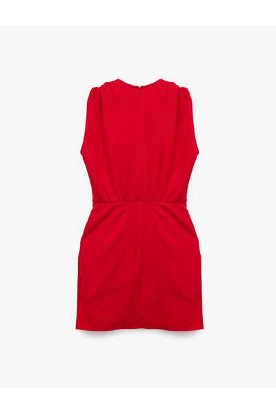 Koton decolteu larg Rochie mini drapat fără mâneci