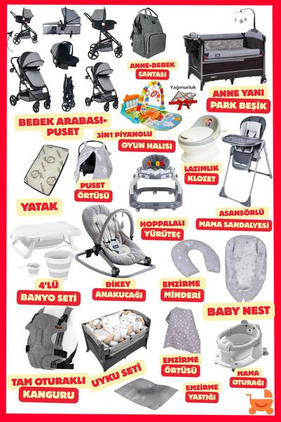 ÖYKÜ BEBEK DUNYASI FlexMagich Yeni Doğan Bebek Çeyiz Seti (34 Parça) Bebeğini...