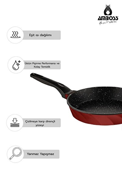 Amboss 16 Piece Vento Die-Cast Cookware Set (Red)
