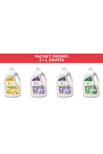 Schiuma di Marsiglia PROMO PACKAGE 3+1 – FLOORS & HARD SURFACES – LEMON, LAVE...