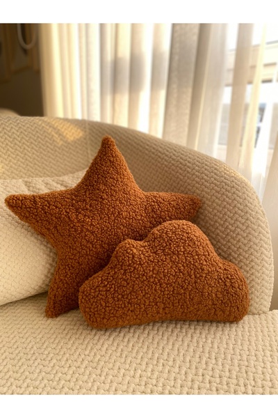 Suvolta Store Teddy Çocuk ve Bebek Odası İçin Yıldız ve Bulut Şekilli Dekoratif Yastık