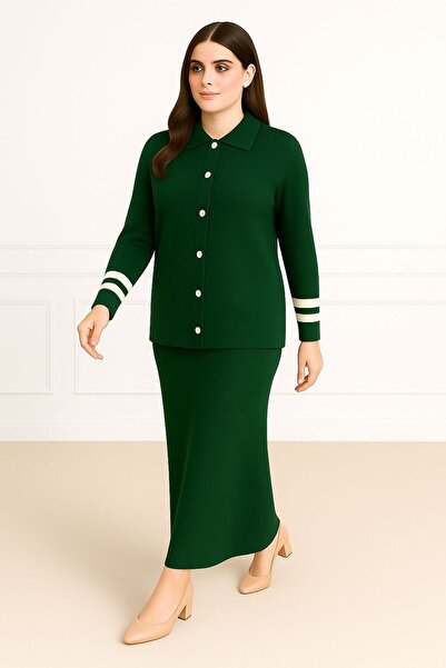 MAY MARA Women's Comfortable Fit Jacket and Skirt 2-Piece Knitwear Set