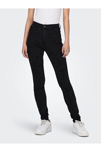 ONLY Onlrose Hw Skinny Dnm Gua256 Noos Women's Black Pants - 15315352