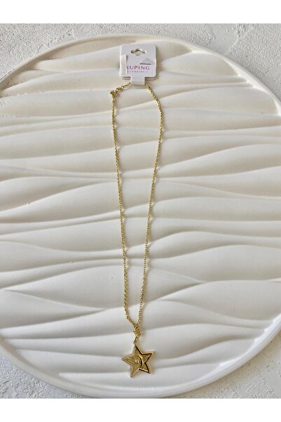 XP XUPİNG XUPİNG 14 AYAR ALTIN KAPLAMA ZİRKON TAŞLI AY VE YILDIZ DETAYLI MİNİ...