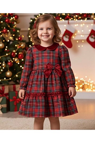 Baby Rose New Year's Concept Dress with Big Bow (2-3-4-5 Years Old)
