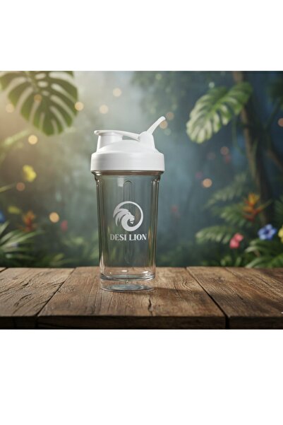 DESI LION Protein Shaker Bottle with Blender Ball – Leakproof Smoothie & Gym Supplement Mixer Cup