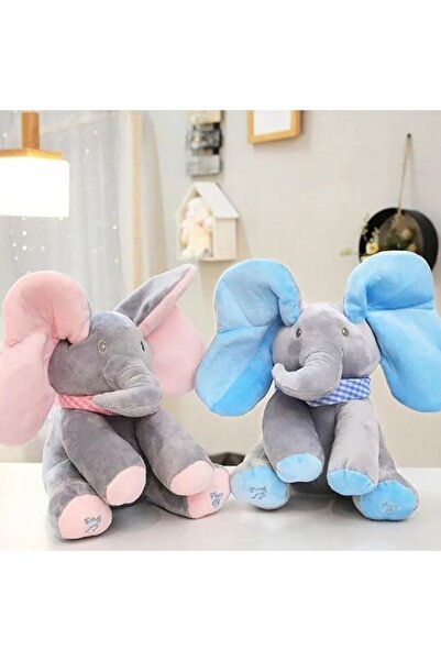 oemat Set 1+1 Jucărie de pluș interactivă Peek-a-Boo cu elefant