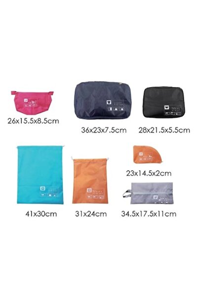 OEM Set de 7 genți de depozitare pentru călătorie - diverse dimensiuni