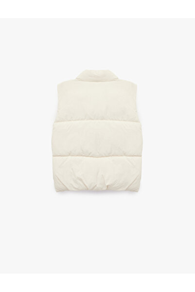 Koton Mock Neck Zippered Sleeveless Inflatable Vest