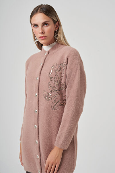 Nuss Embroidery Detail Cardigan 7007 Mink