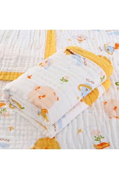Ominii Baby gauze bath towel cotton children's towel six-layer quilt baby newborn baby blanket 110*110CM