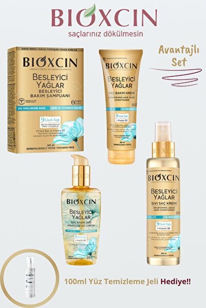 Bioxcin Yıpranmış ve Kuru Saçlar İçin Besleyici Yağlar Serisi Avantajlı Bakım Seti