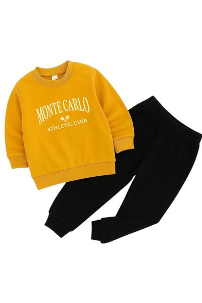 E-ROMA طقم رياضي للأطفال مطبوع عليه مونت كارلو مكون من 3 قطع