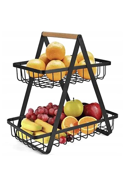 Aptel Coș cu fructe și legume, Aptel, metal, 2 niveluri, 24x18cm / 30x18cm, 3...