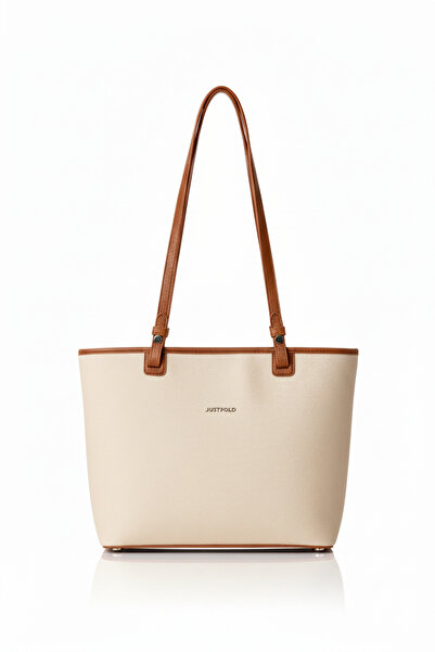 Just Polo Large Size Original Cream Color Women's Shoulder Bag Ad6049