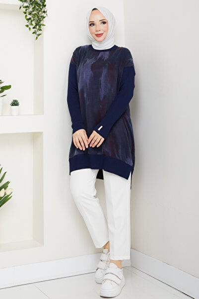 Pamuk Butik Women's Silk Kupra Mercerized Knitwear Tunic