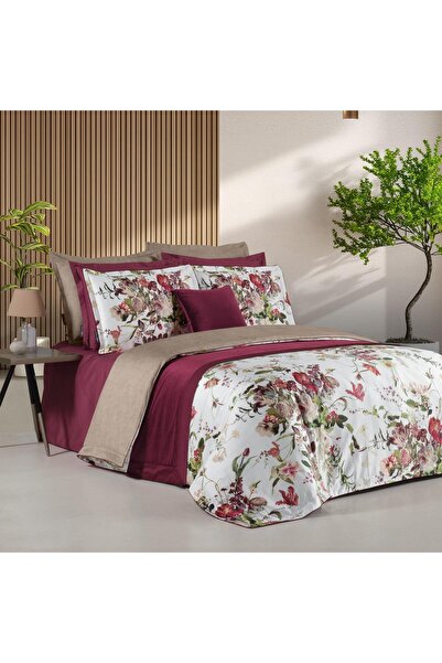 Sarev Bella Rose Single 100% Cotton Sateen'300 Tc' Duvet Cover Set