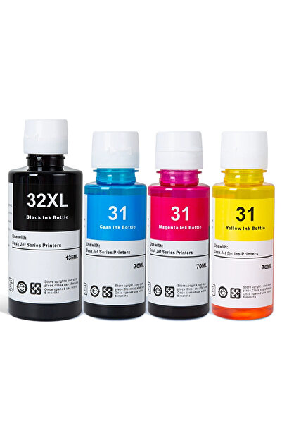 Generic Ink Refill Kit Compatible with All HP Printer Ink Tank 4 Colors Pack