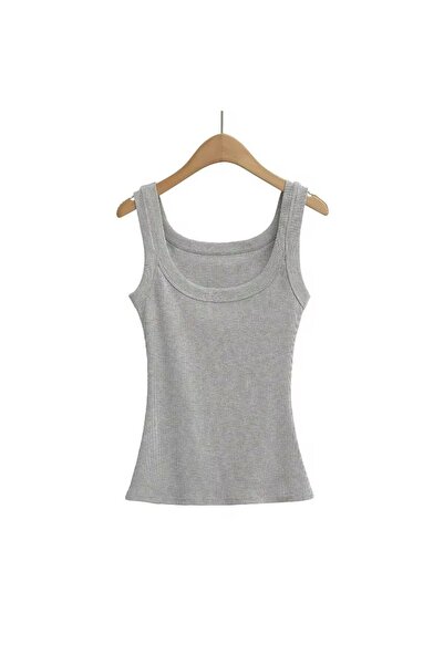 GENERIC MA Women’s Casual Ribbed Tank Top – Sleeveless Scoop Neck