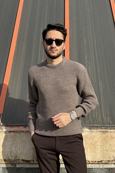 inpool Crew Neck, Winter-Spring Season, Textured, Regular-Fitt, Basic Knitwear Sweater 25Pltk18