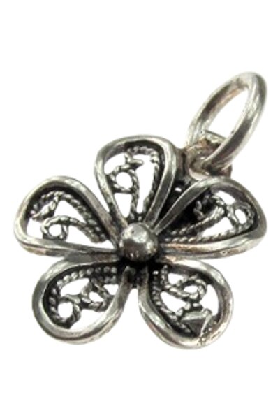 Jolie Silver Ασημένιο μενταγιόν 925 - Φιλιγκράν Λουλούδι, 17x10 mm, 0,6 g