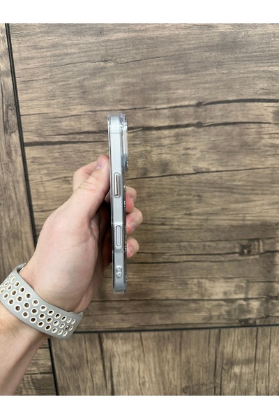 YZGOLDEN iPhone 17 Compatible Star Patterned Transparent Glitter Silver Camera Protruding Shiny Cover