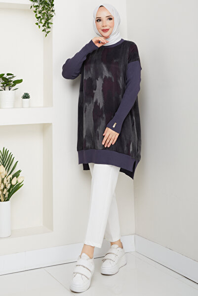 Pamuk Butik Women's Silk Kupra Mercerized Knitwear Tunic