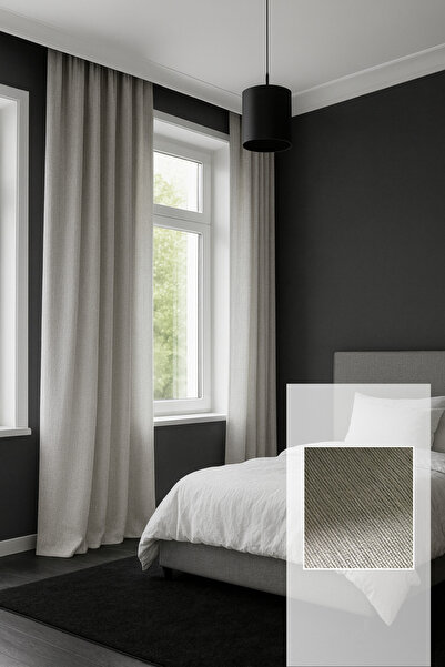 Perlife Gold ® Luxury Chenille Textured Blackout Curtain – No Pleats, Extra Foam – Rich Color Cardetel