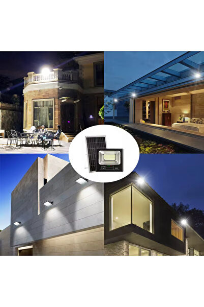 VENTART 100W Outdoor Solar Lamp with Projector, 54 SMD LEDs, Remote Control and Light Sensor