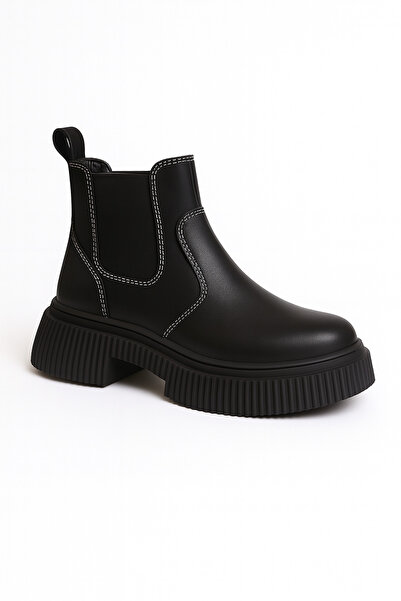 Zilvana Çocuk Chelsea Cilt Bot – Su Geçirmez Kalın Tabanlı Kaymaz Termo Kışlı...