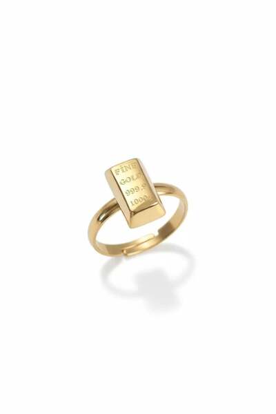 Clariss Pirinç Gold Renk Külçe Altın Model Kadın Yüzük