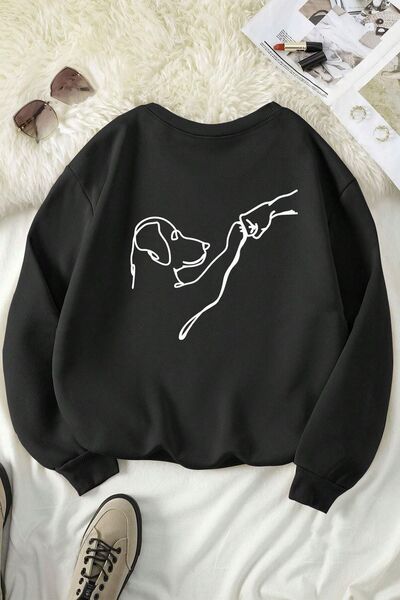 trendypassion Can Dude Printed Oversize Sweatshirt