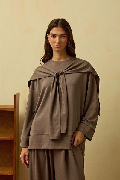 Ceylan Otantik Mink Tie-Up Trouser Set