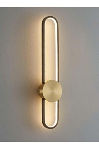 Generic LED Wall Sconce 220-240V, Gold Frame, Wall-Mounted, 3 Lights, 60 cm