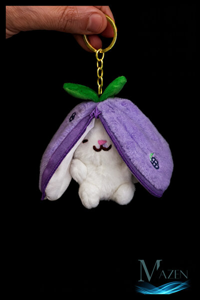 MAZEN Breloc de pluș cu iepure acoperit cu fructe |   Jucărie drăguță de pluș...