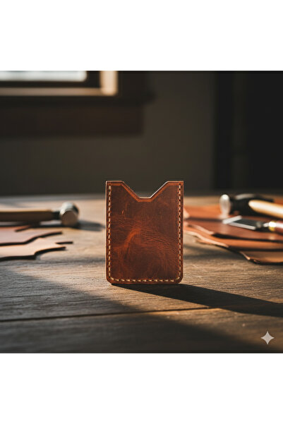 Koof Craft Classic Slim Leather Card Holder – Vegetable Tanned Genuine Leather Minimal Card Holder
