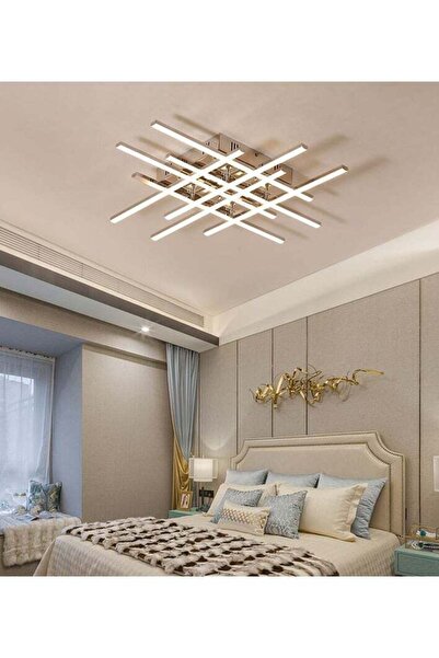 genernic Gold Ceiling Chandelier - 3 LED Lights, 80 cm Diameter